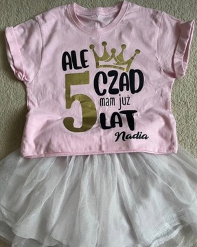 Koszulka urodziny t-shirt Ale czad mam 5 lat Nadia