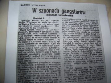 ALFRED SZKLARSKI - MURAWSKI -W SZPONACH GANGSTERÓW