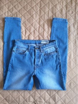 Spodnie jeansy rurki Denim Co w26 S niebieskie