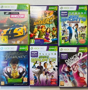 Zestaw  gier Xbox 360 Kinect