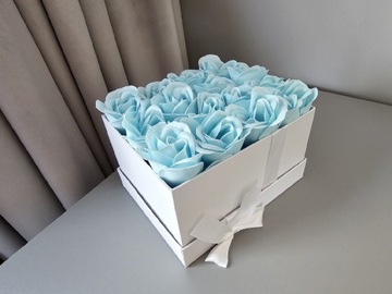 Box kwiaty mydlane dekoracyjne 
