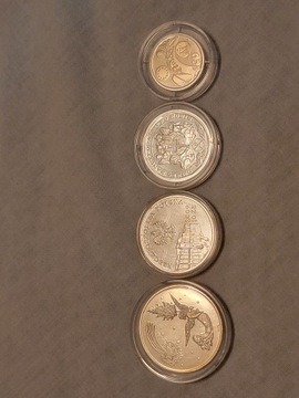 4 Srebrne monety 