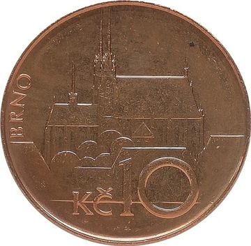 Czechy 10 korun 1994, KM#4