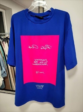 T-shirt bluzka miss city neon oversizowa