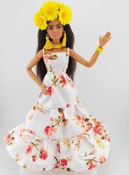 Sukienka ubranko dla lalek Barbie zest.9el