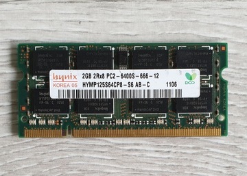 Pamięć RAM Hynix 2GB 2Rx8 PC2-6400S-666-12, DDR2