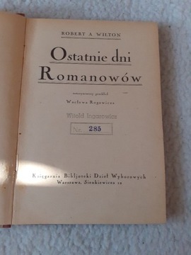 Ostatnie dni Romanowów; Robert A. Wilton