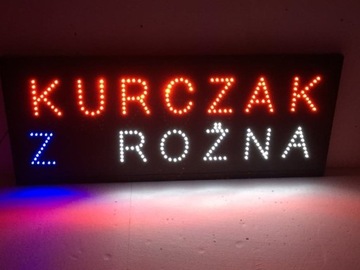 Szyld reklamowy LED KURCZAK Z ROŻNA 100x42 cm 