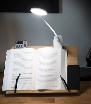 Bezprzewodowa lampa biurkowa z klipsem, LED, USB.