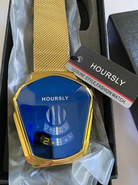 Zegarek elektroniczny z branzoletą kolor złoty