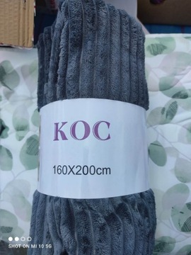 Koc 160/200 szary