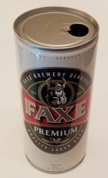 Puszka po piwie Faxe 1 litr klasyka Vintage 