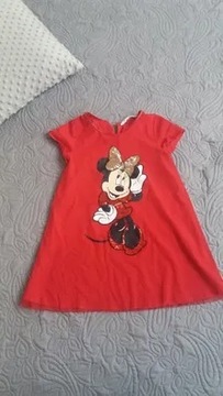 Sukienka H&M r. 110 Myszka Minnie Disney