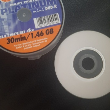 płyta DVD-R 1.4GB 30 min printable do kamery Platinium 1szt.