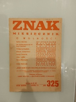 Znak miesięcznik nr 325 (7) Lipiec 1981