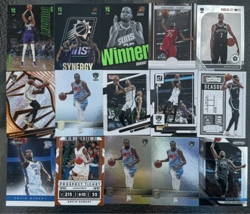 Kevin Durant zestaw 15 kart NBA Nets Warriors