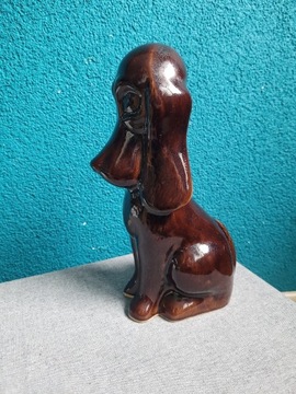 Ceramiczna figurka PRL pies gończy lub jamnik 