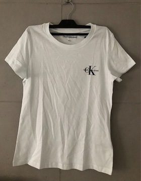 T-shirt Calvin Klein biały