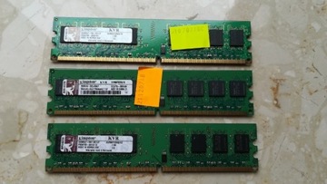 DDR2 Kingston 1GB 667MHz KVR667D2N5/1G - 3 szt