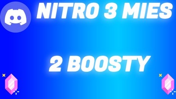 DISCORD NITRO 3 Miesiące + 2 boosty