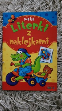 Literki z naklejkami ćwiczenia dla 5-6 latków