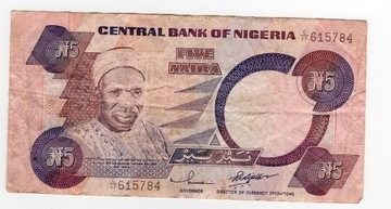 NIGERIA 5 NAIRA banknot obiegowy