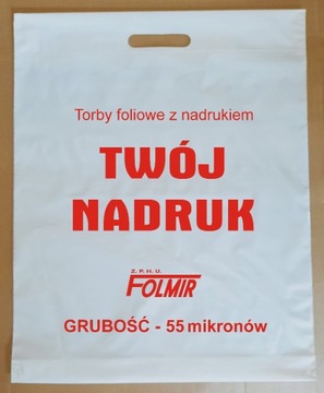 REKLAMÓWKI TORBY FOLIOWE Z NADRUKIEM 40X50 100 SZT