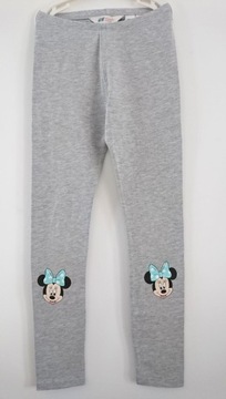 H&M dżersejowe legginsy 140 Minnie Mouse 