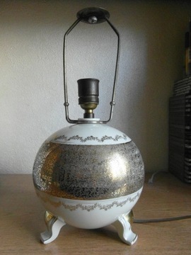lampa - porcelana złocona