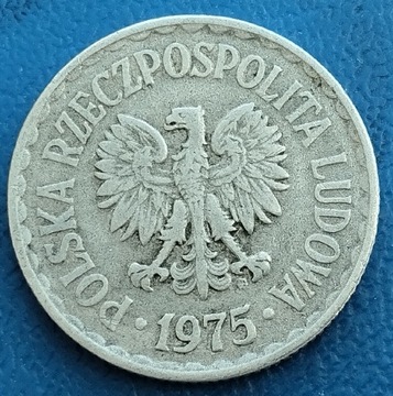 1 zł  1975 r.   znak mennicy.