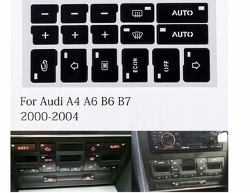 NAKLEJKI NA AUDI A4 B6 panelu klimatyzacji 2000-04