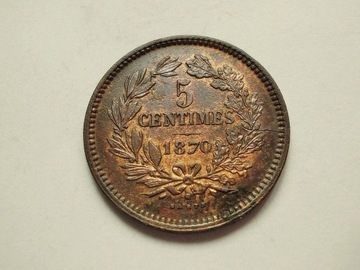 LUKSEMBURG, 5 Centimes 1870 r. 