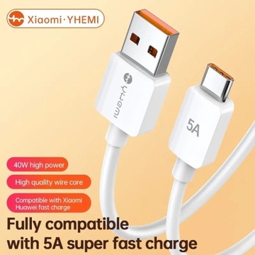 YHEMI szybko ładujący USB A na USB C  40W 5A