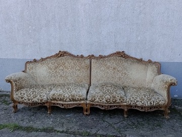 Stylowa duża rzeźbiona sofa 270cm