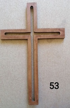 Krzyż drewniany ozdobny na ścianę rękodzieło 24 cm