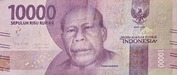 INDONEZJA 10000 rupii 2016 banknot obiegowy