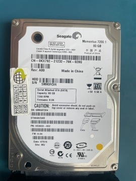 Dysk 2,5" Seagate ST980825AS 80GB