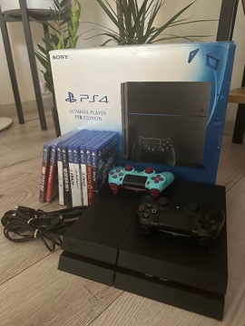 PlayStation 4 1TB + 8 gier, 2 NOWE GRY + 2 pady 