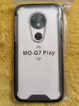 Plecki Motorola G7 Play transparentne czarna ramka