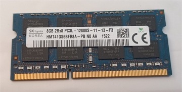 Pamięć 8gb DDR3 PC3L 12800S Hynix