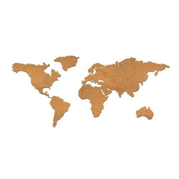 Mapa świata drewnian w dowolnym kolorze