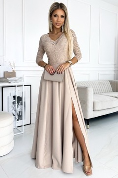 Sukienka AMBER Numoco koronkowa elegancka długa XL
