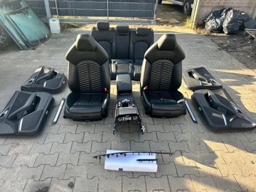 AUDI RS6 C7 4G Fotele skóra Valcona boczki karbon 