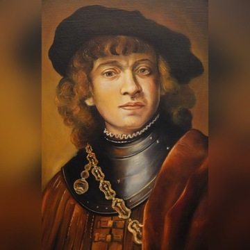 Obraz olejny  Rembrandt - portret młodzieńca
