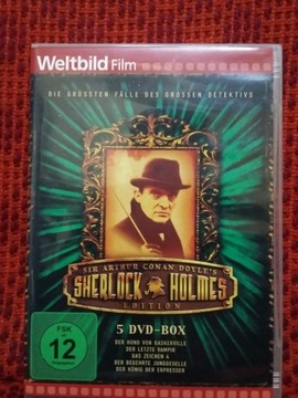 Sherlock Holmes Kolekcja 5 filmów DE/EN DVD unikat