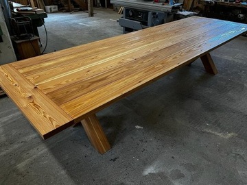 Stół drewniany 355,5x110x75,5 Modrzew