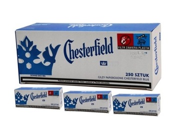 Gilzy Chesterfield Blue smak bezsmakowy 4x250 szt. BOX