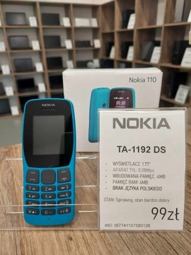 Telefon komórkowy NOKIA TA-1192 DS niebieski bdb