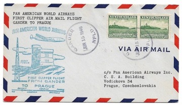 Pierwszy lot N. Fundlandia-Czechosłowacja 15.6.46