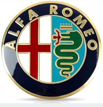 Aluminiowy Emblemat 74mm Alfa Romeo polakierowany